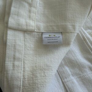 Threshold Ivory Textured Fabric Curtains 84” X  48” 4 Panels